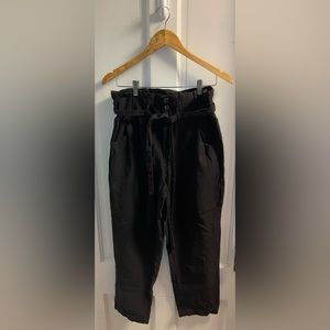 Hayden Women’s Black Paperbag Waist Pants